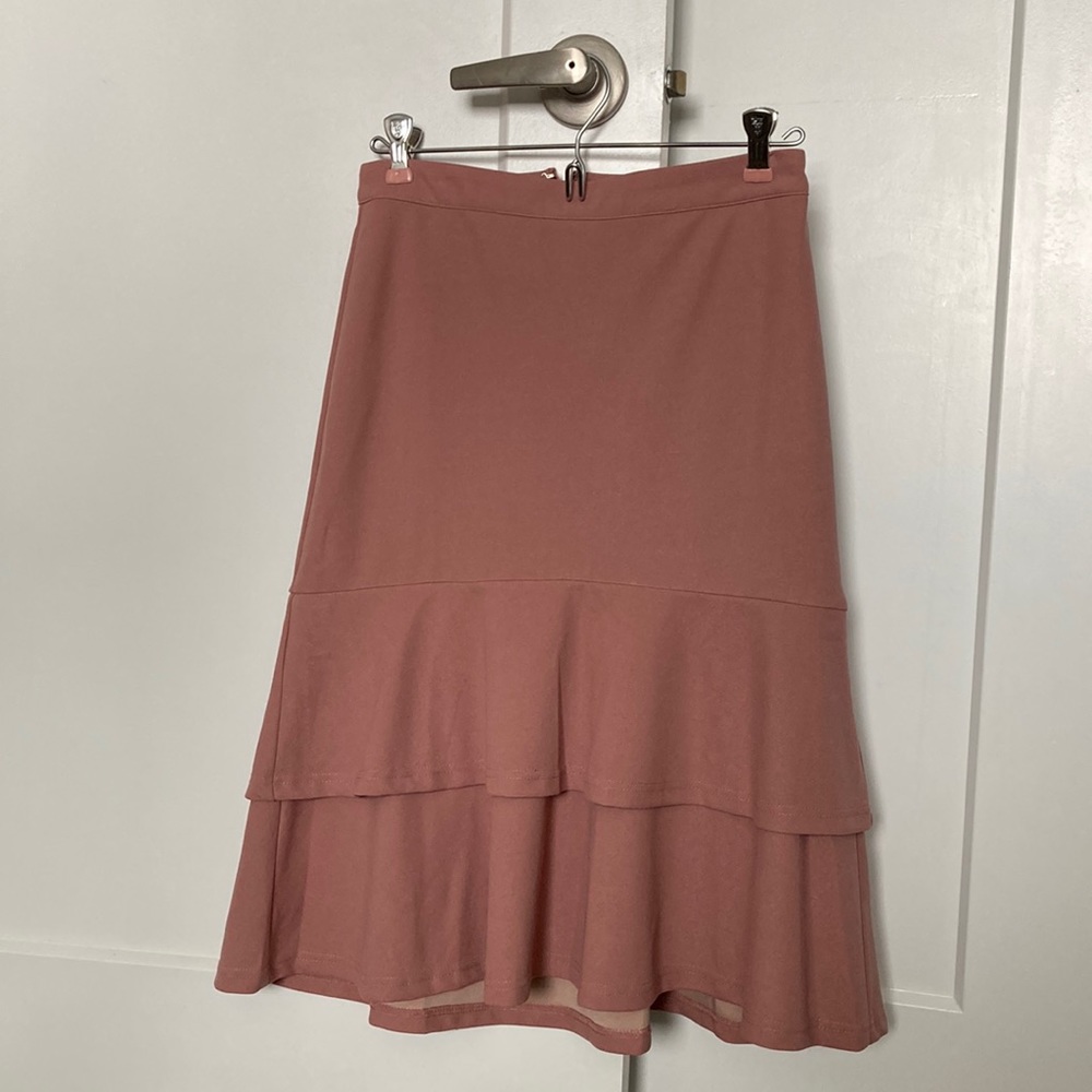 Jessakae mauve fit and flare midi skirt, small